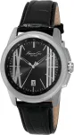 KENNETH COLE Vyri&scaron;kas laikrodis IKC8095 44mm Nerūdijantis plienas Kvarcinis Analoginis Juodas ciferblatas Sidabrinė apyrankė