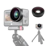 PULUZ plataus kampo objektyvas FOV 185&deg; DJI Osmo Action 6 / HD stiklas / PU1103