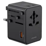 USAMS Universal Travel Charger T72 65W GaN 4-in-1 US/AU/EU/UK Black