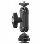 Ulanzi R098 Magic Arm dvigubos galvutės &scaron;arnyrinė ranka su 1/4 inch sraigtu ir &bdquo;Cold Shoe&ldquo; laikikliu, juoda