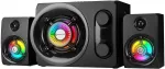 Rampage RMS-G8 25W ne&scaron;iojamas Bluetooth garsiakalbis su RGB ap&scaron;vietimu, TWS, FM radiju, juodas