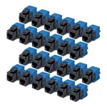 StarTech.com Cat6 Keystone Jack 24 komplektas &ndash; RJ45 Ethernet keystone mova, UTP, 180 laipsnių, be įrankių, juoda/mėlyna, 10GBase-T