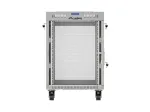 Lanberg FF01-6615-23SL laisvai pastatoma 19 colių spinta 15U 600x600 pilka su perforuotomis durimis, LCD ir plok&scaron;čia pakuote