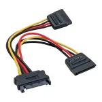 InLine SATA Y-Power laidas SATA moteri&scaron;kas / 2x SATA vyri&scaron;kas 0,15 m