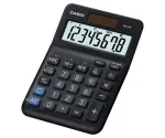 Casio MS-8F bazinis stalo skaičiuotuvas, 8 skaitmenų, baterija/saulės baterija, juodas