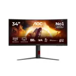 AOC CU34G4CA 34 inch I&scaron;lenktas UWQHD VA žaidimų monitorius, 180Hz, 1ms, FreeSync Premium