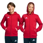 adidas Entrada 26 Full Zip Hoodie Children Red KH1781 128cm