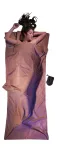 Cocoon Light Travel Sleeping Bag Liner Rectangular 220 x 90 cm Egyptian Cotton Khaki | Kur.lt