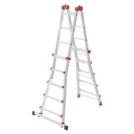 Hailo M80 4x5 kopėčios, daugiafunkcinės kombinuotos kopėčios, aliuminio, 20 pakopų, 150 kg, EN 131 Professional