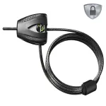 Master Lock Python reguliuojamas kabelio spyna 8417EURDPRO &ndash; 1,8 m pintas plienas, juoda, 2 raktai