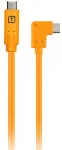 Kampinis USB-C&ndash;USB-C laidas fotografavimui prijungus prie kompiuterio (tethering) Tether Tools TetherPro 50 cm, Orange (CUCRTC1-ORG)