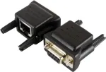 EXSYS EX-47960 RS-232 į RJ-45 serijinis adapteris, DB9 vyri&scaron;kas į RJ-45 moteri&scaron;ką, tiesioginis kontaktų i&scaron;dėstymas, juodas