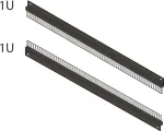 SCHROFF &scaron;epetėlių juostos skydas 1U su 2 kabelių įvadais, juodas RAL 9005 64230096