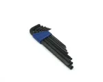 Br&uuml;der Mannesmann M 299 7 dalių L formos &scaron;e&scaron;iakampių raktų rinkinys, chromo vanadžio plienas, metriniai 2,5-10 mm, DIN 911, satino chromu padengtas, su plastikiniu laikikliu