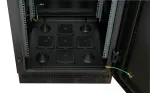 19 colių tinklo spintelė 24U 800x800, IP55, su i&scaron; anksto sumontuotu cokoliu, RAL9005 692724IP55V2.TS