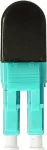 BLUELAN BlueOptics OM3 LC/UPC duplex daugiamodis &scaron;viesolaidžio loopback adapteris, akvamarino spalvos, keraminis ferulis, -40&deg;C iki +85&deg;C BOLBLCOM3