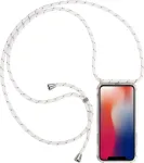 CYOO kaklo dėklas su virvele iPhone 12/12 Pro 6,1 inch - baltas silikoninis CY122106