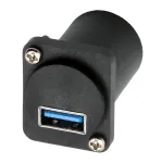 EXSYS EX-49155 USB 3.2 Gen 1 D-Type panelinis adapteris, USB-A female į USB-B female