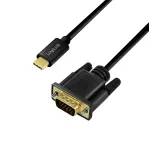 Logilink UA0476 USB 3.2 Gen1 Type-C kabelis, C/M į VGA/M, 1080p/60 Hz, juodas, 3 m