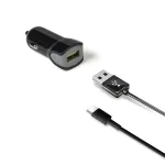 Celly CCUSBTYPEC automobilinis įkroviklis su USB Type-C laidu, juodas