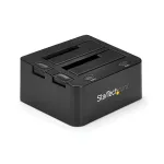 StarTech.com SDOCK2U33 Dviejų lizdų USB 3.0 į SATA kietųjų diskų dokavimo stotelė, i&scaron;orinis 2,5/3,5 colio SATA I/II/III SSD/HDD dokas, kar&scaron;to keitimo lizdai, vir&scaron;utinis įdėjimas