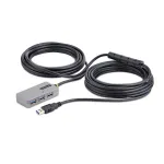 StarTech.com USB 3.0 ilgintuvas su 4 prievadų USB-A stotelė, 10 m, aktyvus / maitinamas i&scaron; magistralės, su pasirenkamu 20 W maitinimo &scaron;altiniu, ESD apsauga