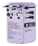 Verbatim Charge 'n' Travel 70W 2C Universalus kelioninis adapteris su įtraukiamais laidais, violetinis