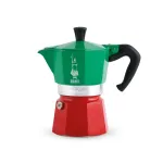 Bialetti La Mokina 0005650 &mdash; aliumininis kavinukas viryklei, žalia/raudona/sidabrinė