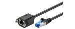Microconnect SFTP6A03EXT tinklo kabelis, juodas, 3 m, Cat6a S/FTP (S-STP)