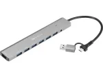 USB mazgas SANDBERG 136-66 &mdash; 7x USB 3.0 prievadai, i&scaron;orinis maitinimas