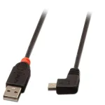 Lindy 1 m USB 2.0 laidas - A tipo į Mini-B, 90 laipsnių stačiu kampu
