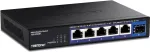 TRENDnet TEG-S5061 6 prievadų 2.5G nevaldomas jungiklis su 10G SFP+ prievadu