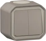 Legrand 069714L Plexo New FRAPSerienschalter 10 AX Steckkl.IK08 Grau