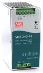 Mean Well SDR-240-48 &ndash; Maitinimo &scaron;altinis (montuojamas ant DIN bėgio) &ndash; AC 115/230 V &ndash; 240 W &ndash; aktyvus PFC