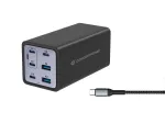 Conceptronic 6 prievadų 200W GaN USB PD įkroviklis su USB-C įkrovimo laidu, USB-C x 4, USB-A x 2, QC 3.0, PD 3.1, PPS