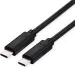 Roline USB-C laidas USB4 Gen3x2, 1 m, 240 W, juodas (11.02.9104)
