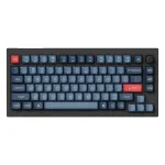 Keychron V1 Max belaidė mechaninė klaviatūra Universal USB RF Bluetooth Juoda Pilka 75%