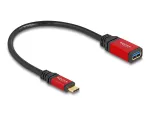 USB adapteris DeLOCK 60172 USB Type-C (vyri&scaron;kas) į USB Type-A (moteri&scaron;kas) 10 Gbps 15 cm raudonas metalinis