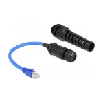 Tinklo kabelis DeLOCK 66809 Cat6 SF/UTP 0,25m juoda mėlyna