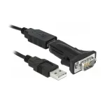 Serijinis kabelis DeLOCK 66286 USB Type-A &ndash; DB-9, juodas, 0,8 m