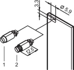 Schroff 1/4 apsisukimo fiksatorius su automatiniu užraktu 100 vnt. (21101848)