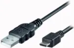USB laidas e+p TL 592 1 m Micro-USB B USB A juodas