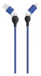USB laidas 2GO 797368 1.2 m USB A/USB C USB C/Lightning Juodas Mėlynas