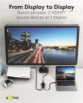 Goobay Manuellė HDMI&trade; perjungimo dėžutė 2 į 1 (4K @ 60 Hz) (58486)