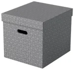 Esselte Home Storage Box Cube, 3 vnt., kartoninė, pilka, 320 mm, 315 mm, 365 mm, 850 g
