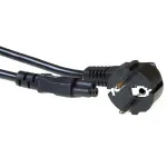 ACT Powercord maitinimo laidas CEE 7/7 ki&scaron;tukas (kampuotas) - C5 juodas 2 m