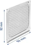 Delock Fan Grill 92 x 92 mm Aluminium &ndash; Fan Dust Filter with Stainless Steel Filter Mesh (67457)