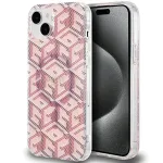 &bdquo;Guess GUHMP15MHGCUSTGP&ldquo; iPhone 15 Plus / 14 Plus 6,7 inch rožinis kietasis dėklas IML GCube MagSafe
