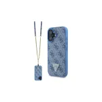 Guess GUHCP16SP4TDSCPB iPhone 16 6.1 Blue Hardcase Leather Metal Logo Strass Crossbody
