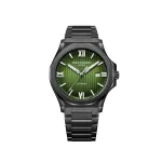 Emile Chouriet vyrų automatinis chronografas 41 mm juodas ciferblatas juodas odinis dirželis 081172GHHE8H